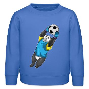 Panda Gardien de but Football - Sweat enfant bio Stanley/Stella - carolina blue - Devant - AI Model Kid Female (0cm)