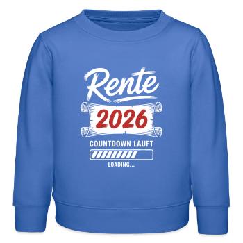 Rente 2026 Countdown läuft - Kinder Organic Sweatshirt Mini Changer von Stanley/Stella - carolina Blue - Vorne - AI Model Kid Female (0cm)