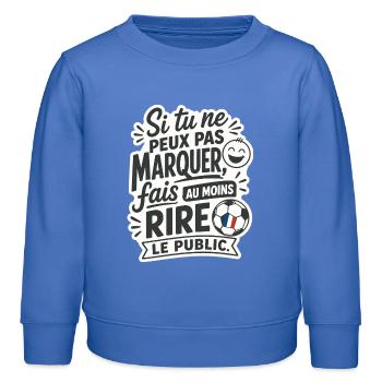Humour du Foot - Kinder Organic Sweatshirt Mini Changer von Stanley/Stella - carolina Blue - Vorne - AI Model Kid Female (0cm)
