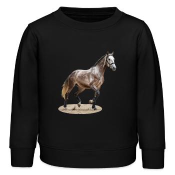 Selle Français 2 - Sweat enfant bio Stanley/Stella - noir - Devant - AI Model Kid Male (0cm)
