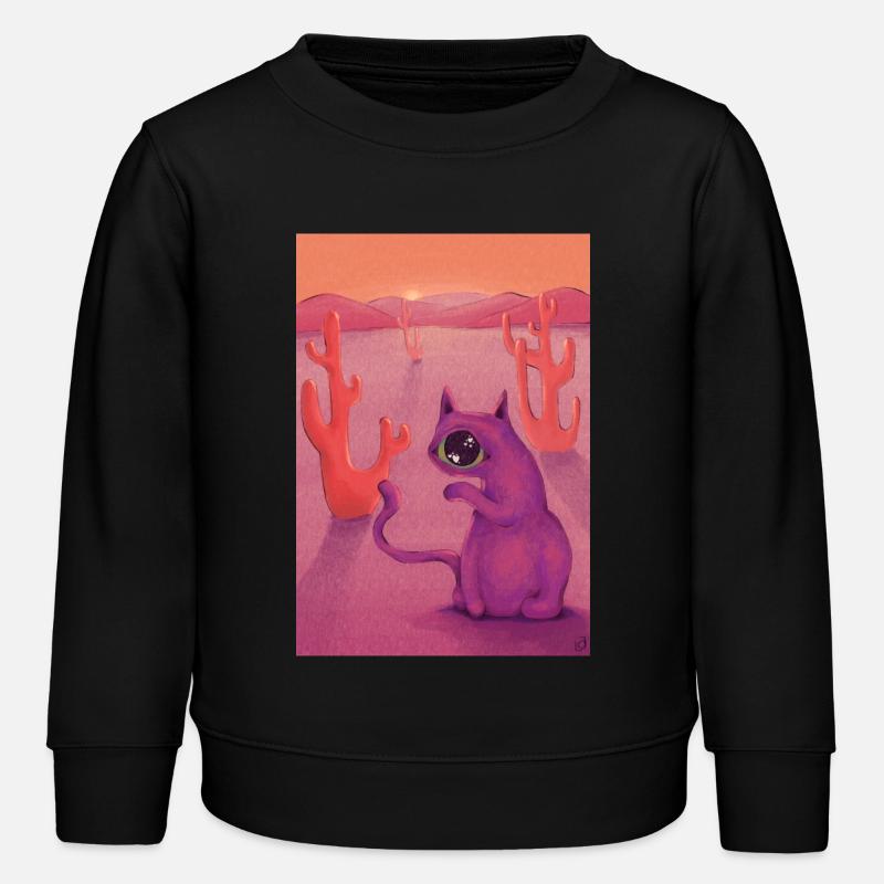 Chat extraterrestre - Sweat enfant bio Stanley/Stella - noir