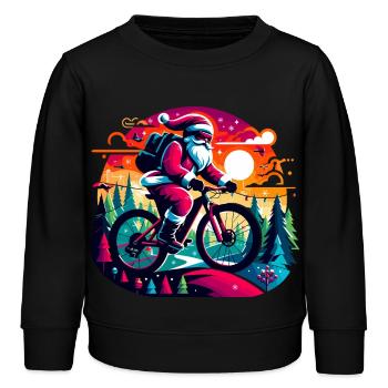 Santa VTT Néon - Sweat enfant bio Stanley/Stella - noir - Devant - AI Model Kid Male (0cm)