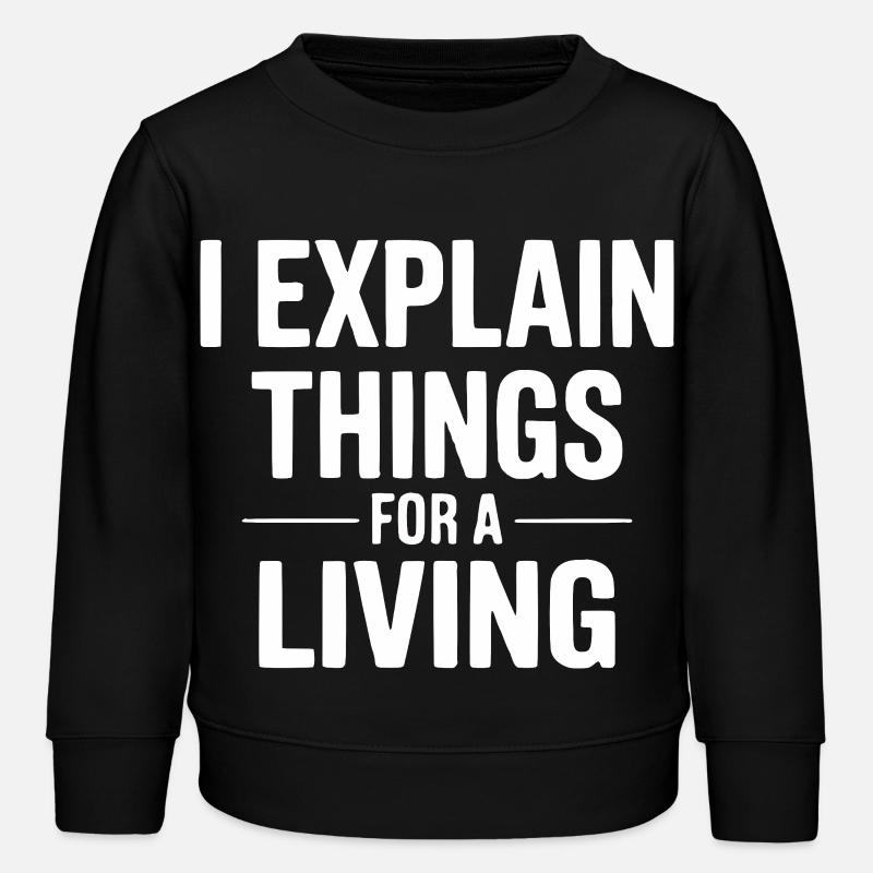 Jeg forklarer ting for et levende design. - Stanley/Stella børne sweatshirt økologisk - sort