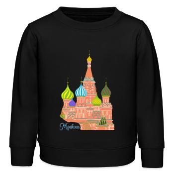 Moscou Cathédrale Basilius - Sweat enfant bio Stanley/Stella - noir - Devant - AI Model Kid Male (0cm)