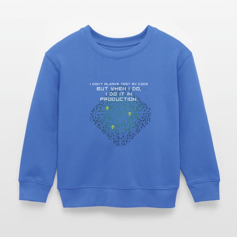 test code nerd joke spruch pc programmierer geek i Kinder Organic Sweatshirt Mini Changer von Stanley/Stella