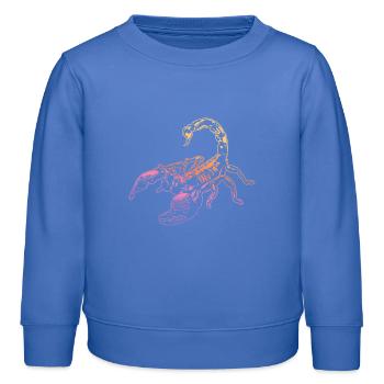 Coole Skorpion-Insektenskizze Grafik Skorpion-Liebhaber - Kinder Organic Sweatshirt Mini Changer von Stanley/Stella - carolina Blue - Vorne - AI Model Kid Female (0cm)