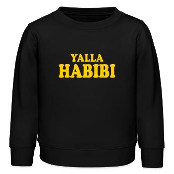 Yalla habibi - Kinder Organic Sweatshirt Mini Changer von Stanley/Stella - Schwarz - Vorne - AI Model Kid Male (0cm)