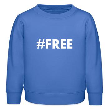 Free - Kids Organic Sweatshirt by Stanley/Stella - carolina blue - Front - AI Model Kid Female (0cm)