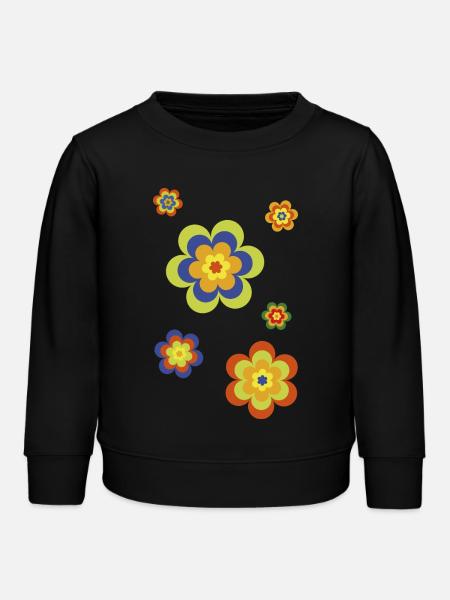 limited edition 3a flower power - Kinder Organic Sweatshirt Mini Changer von Stanley/Stella - Schwarz