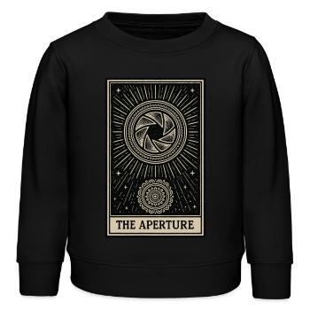 Fotografie Tarotkarte – Die Öffnung - Kinder Organic Sweatshirt Mini Changer von Stanley/Stella - Schwarz - Vorne - AI Model Kid Male (0cm)