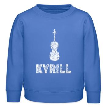Geschenk für Kyrill - Kinder Organic Sweatshirt Mini Changer von Stanley/Stella - carolina Blue - Vorne - AI Model Kid Female (0cm)
