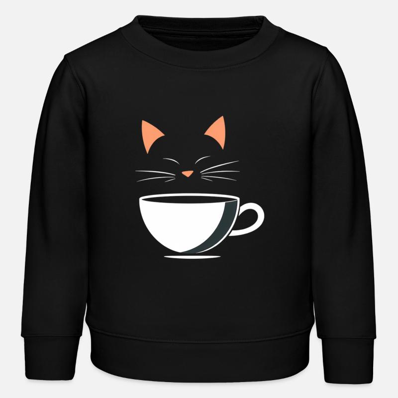 Café Kitty - Sweat enfant bio Stanley/Stella - noir