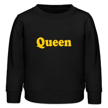 QUEEN - Kids Organic Sweatshirt by Stanley/Stella - black - Front - AI Model Kid Male (0cm)