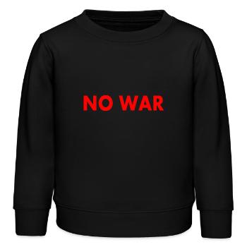 No war - Kinder Organic Sweatshirt Mini Changer von Stanley/Stella - Schwarz - Vorne - AI Model Kid Male (0cm)