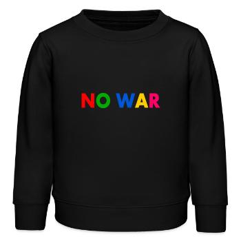 No war - Kinder Organic Sweatshirt Mini Changer von Stanley/Stella - Schwarz - Vorne - AI Model Kid Male (0cm)