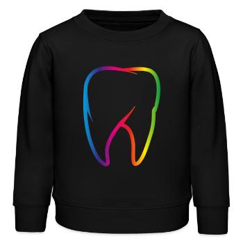 dent de l’arc-en-ciel coloré - Sweat enfant bio Stanley/Stella - noir - Devant - AI Model Kid Male (0cm)