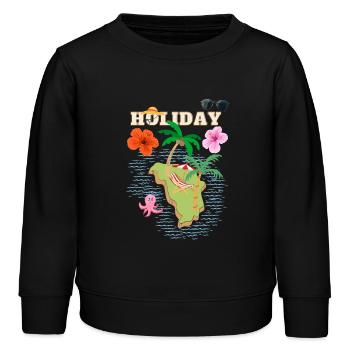 Design de vacances ART - Sweat enfant bio Stanley/Stella - noir - Devant - AI Model Kid Male (0cm)
