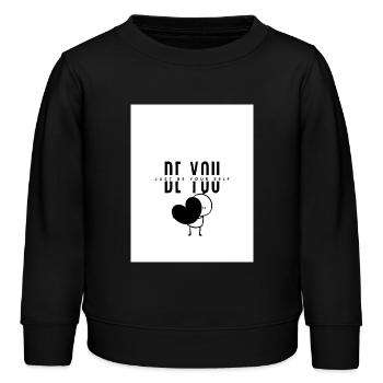 Sei du selbst - Kinder Organic Sweatshirt Mini Changer von Stanley/Stella - Schwarz - Vorne - AI Model Kid Male (0cm)