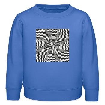 Labyrinthe optique en étoile - Sweat enfant bio Stanley/Stella - carolina blue - Devant - AI Model Kid Female (0cm)