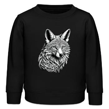 Keltischer Fuchs - Kinder Organic Sweatshirt Mini Changer von Stanley/Stella - Schwarz - Vorne - AI Model Kid Male (0cm)