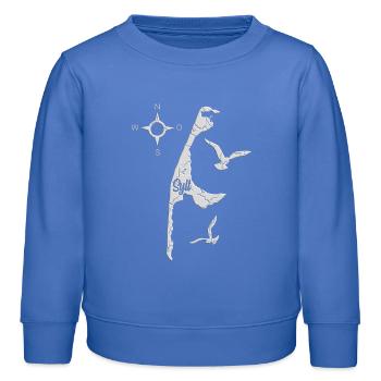 Sylt meine Insel - Kinder Organic Sweatshirt Mini Changer von Stanley/Stella - carolina Blue - Vorne - AI Model Kid Female (0cm)