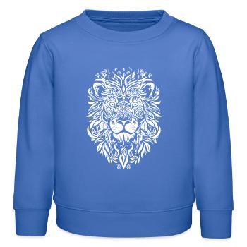 Fiery Löwenkopf Tattoo Design - Kinder Organic Sweatshirt Mini Changer von Stanley/Stella - carolina Blue - Vorne - AI Model Kid Female (0cm)