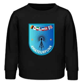 AMATEUR RADIO - Sweat enfant bio Stanley/Stella - noir - Devant - AI Model Kid Male (0cm)