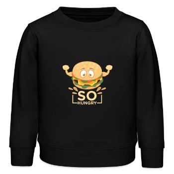 Burger - Sweat enfant bio Stanley/Stella - noir - Devant - AI Model Kid Male (0cm)