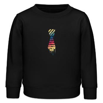 Krawatte - Kinder Organic Sweatshirt Mini Changer von Stanley/Stella - Schwarz - Vorne - AI Model Kid Male (0cm)