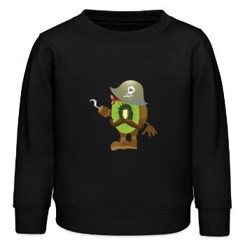 Kiwi - Kinder Organic Sweatshirt Mini Changer von Stanley/Stella - Schwarz - Vorne - AI Model Kid Male (0cm)