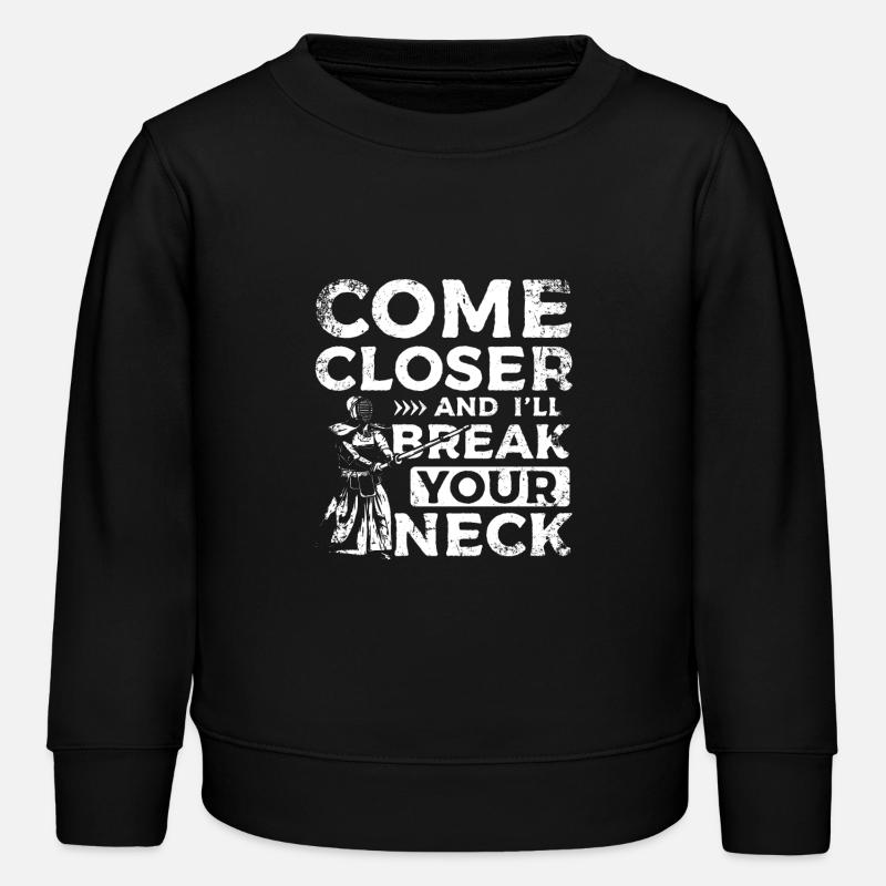 Approche-toi et je te briserai le cou Kendo - Sweat enfant bio Stanley/Stella - noir