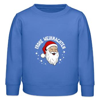 Frohe Weihnachten Ugly Christmas Sweater - Kinder Organic Sweatshirt Mini Changer von Stanley/Stella - carolina Blue - Vorne - AI Model Kid Female (0cm)