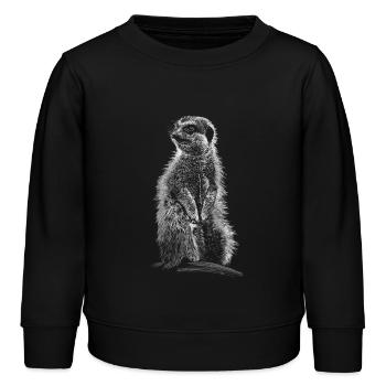 Erdmännchen - Kinder Organic Sweatshirt Mini Changer von Stanley/Stella - Schwarz - Vorne - AI Model Kid Male (0cm)