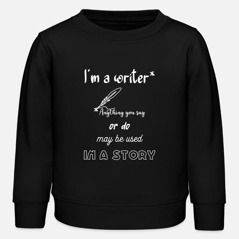 Je suis écrivain - Sweat enfant bio Stanley/Stella - noir