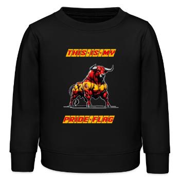 C'est mon fier drapeau, l'Espagne - Sweat enfant bio Stanley/Stella - noir - Devant - AI Model Kid Male (0cm)