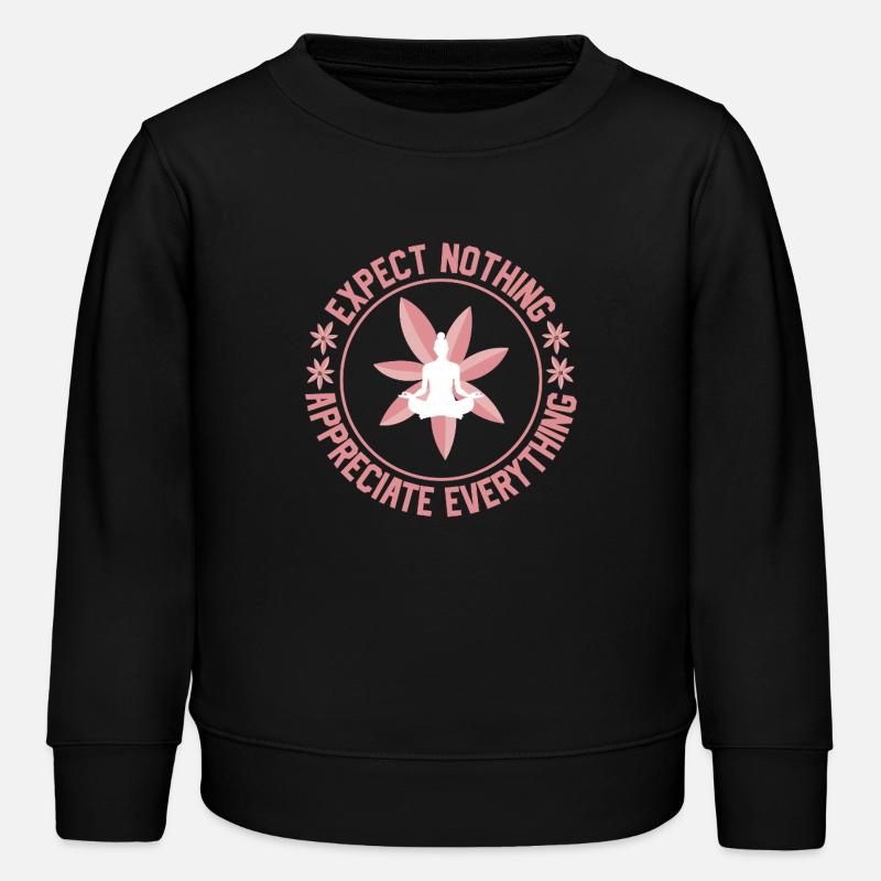 Le yoga n’attend rien - Sweat enfant bio Stanley/Stella - noir