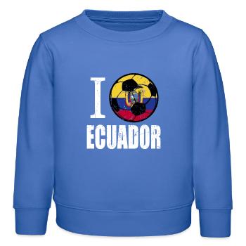 Ecuador Fußball - Kinder Organic Sweatshirt Mini Changer von Stanley/Stella - carolina Blue - Vorne - AI Model Kid Female (0cm)