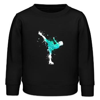 Splash Wintersport Ice Dance Figure skating girl - Kinder Organic Sweatshirt Mini Changer von Stanley/Stella - Schwarz - Vorne - AI Model Kid Male (0cm)
