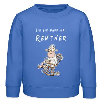 Ich Bin Dann Mal Rentner Schaf Funmotiv - Kinder Organic Sweatshirt Mini Changer von Stanley/Stella - carolina Blue - Vorne - AI Model Kid Female (0cm)