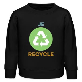 Je Recycle - Sweat enfant bio Stanley/Stella - noir - Devant - AI Model Kid Male (0cm)
