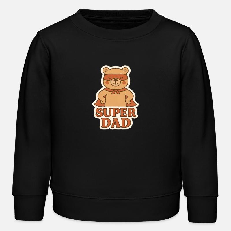 Super dad - Kinder Organic Sweatshirt Mini Changer von Stanley/Stella - Schwarz