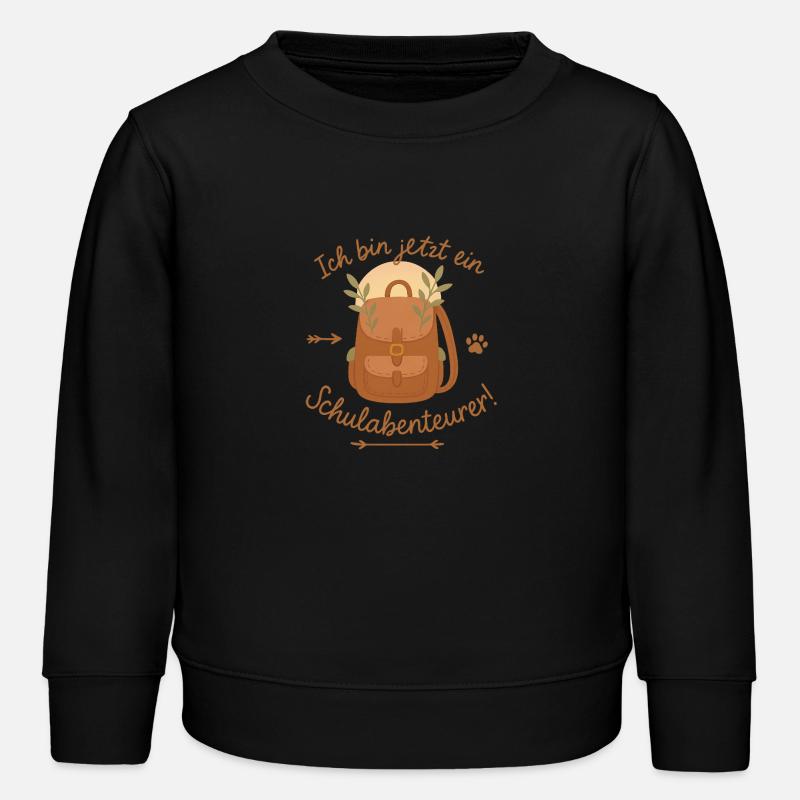 Schulanfang „Ich bin ein Schulabenteurer“ - Kinder Organic Sweatshirt Mini Changer von Stanley/Stella - Schwarz