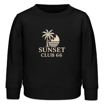 Sunset Club 66 - Exklusiv Edition  - Kinder Organic Sweatshirt Mini Changer von Stanley/Stella - Schwarz - Vorne - AI Model Kid Male (0cm)