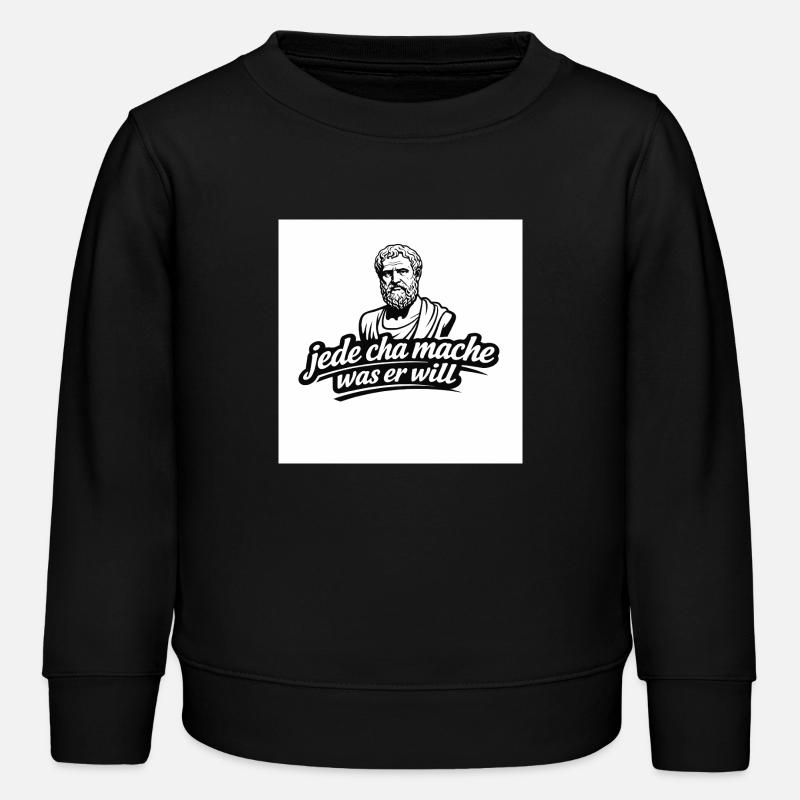 Jede Cha Mache Was Er Will - Kinder Organic Sweatshirt Mini Changer von Stanley/Stella - Schwarz