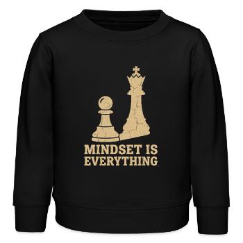 Mindset Is Everything – Chess Strategy Design - Sweat enfant bio Stanley/Stella - noir - Devant - AI Model Kid Male (0cm)