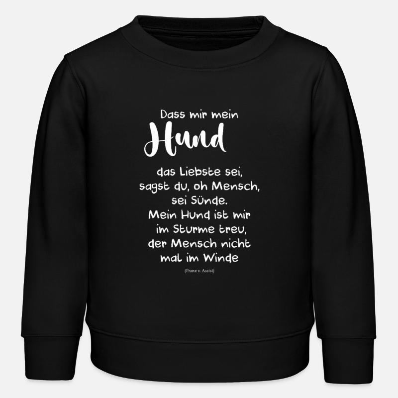 Hund das Liebste - Kinder Organic Sweatshirt Mini Changer von Stanley/Stella - Schwarz