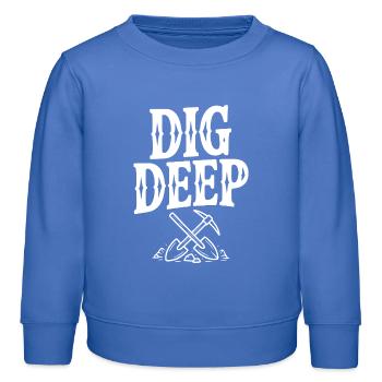 Creusez profondément - Sweat enfant bio Stanley/Stella - carolina blue - Devant - AI Model Kid Female (0cm)