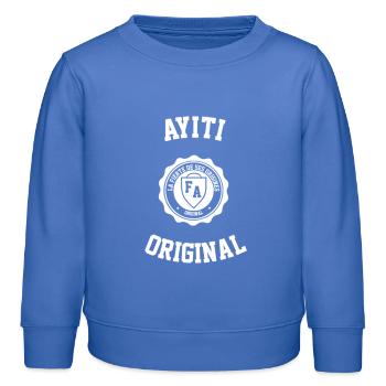 Haiti - Kinder Organic Sweatshirt Mini Changer von Stanley/Stella - carolina Blue - Vorne - AI Model Kid Female (0cm)
