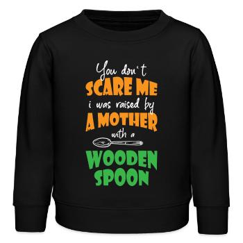 You Don t Scare Me Quote - Kids Organic Sweatshirt by Stanley/Stella - black - Front - AI Model Kid Male (0cm)