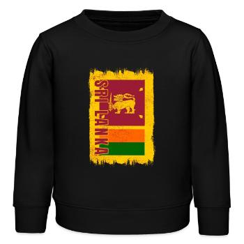 Sri Lanka Flagge - Kinder Organic Sweatshirt Mini Changer von Stanley/Stella - Schwarz - Vorne - AI Model Kid Male (0cm)